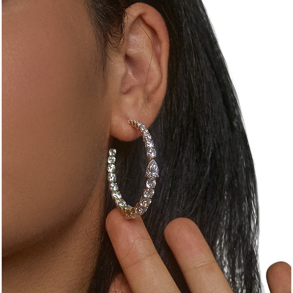 Nardi Halle Cubic Zirconia C Hoop Earrings